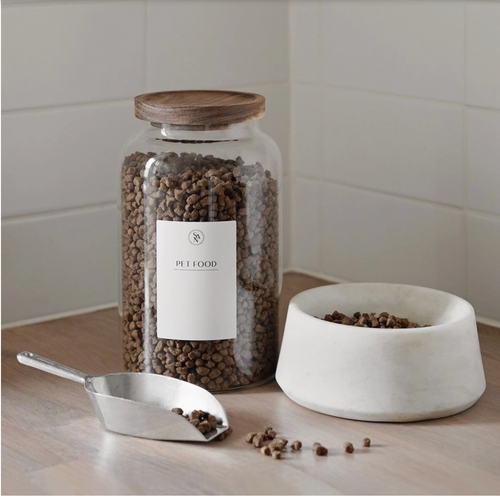 Contenitore in vetro per cibo per animali