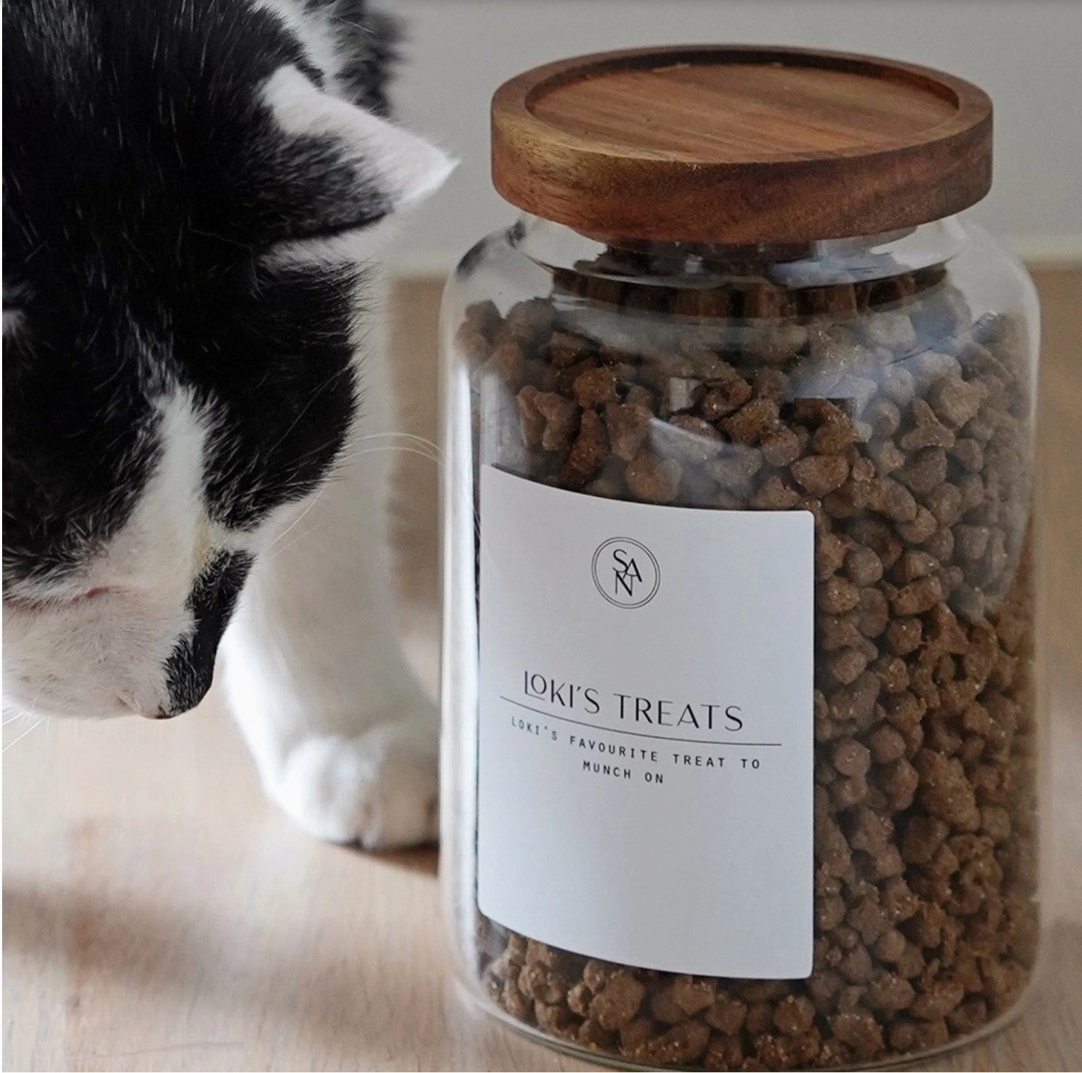 Contenitore in vetro per cibo per animali